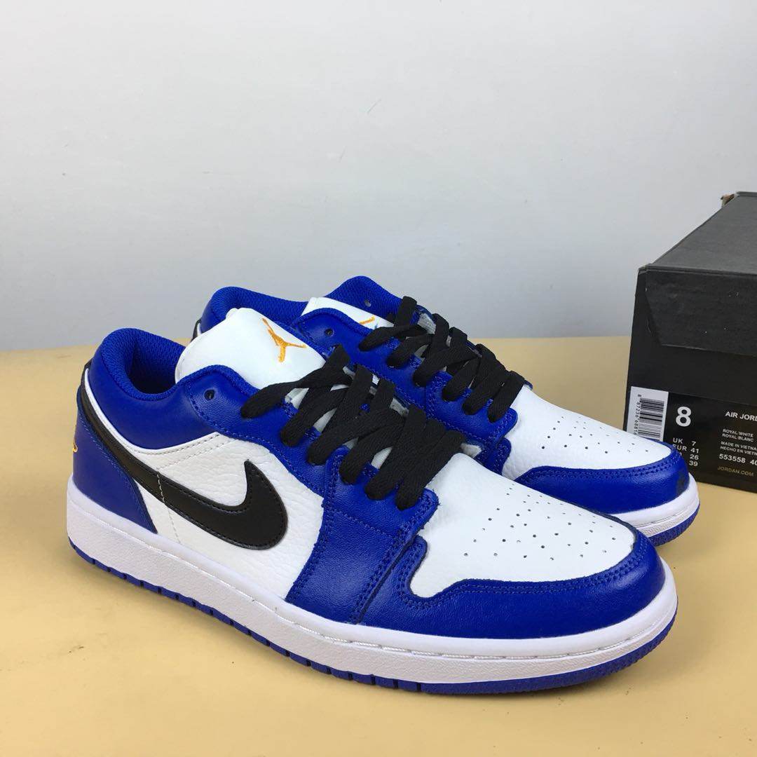 New Air Jordan 1 Low Game Royal Blue White Shoes - Click Image to Close